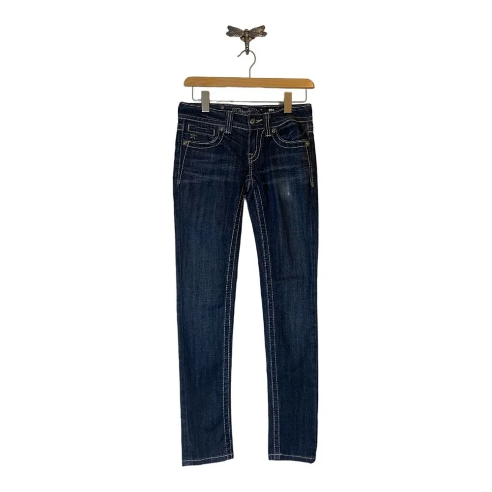 Miss Me Cross Embellished Pockets Skinny Jeans Women’s Size 25 - Picture 3 of 11